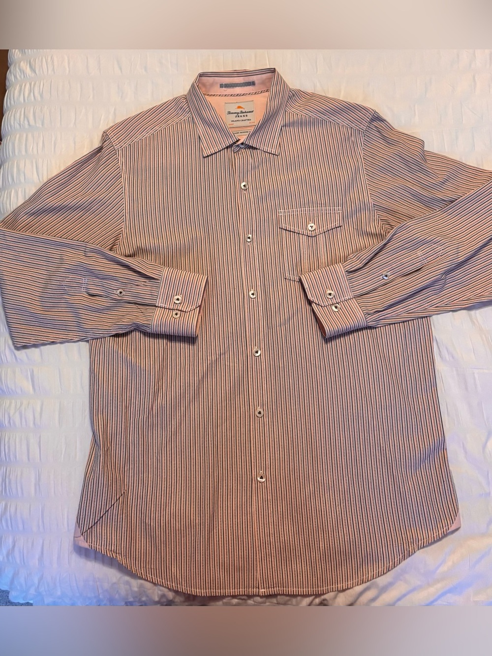 Tommy Bahama Jeans Men’s Small Island Crafted Long Sleeve Button Up Shirt